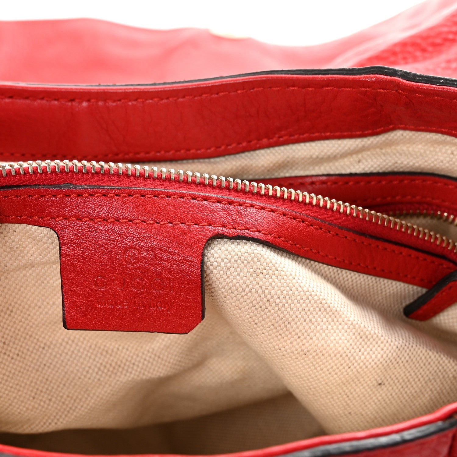 Gucci Cellarius Calfskin Medium Bella Flap Bag Vulcanic Red