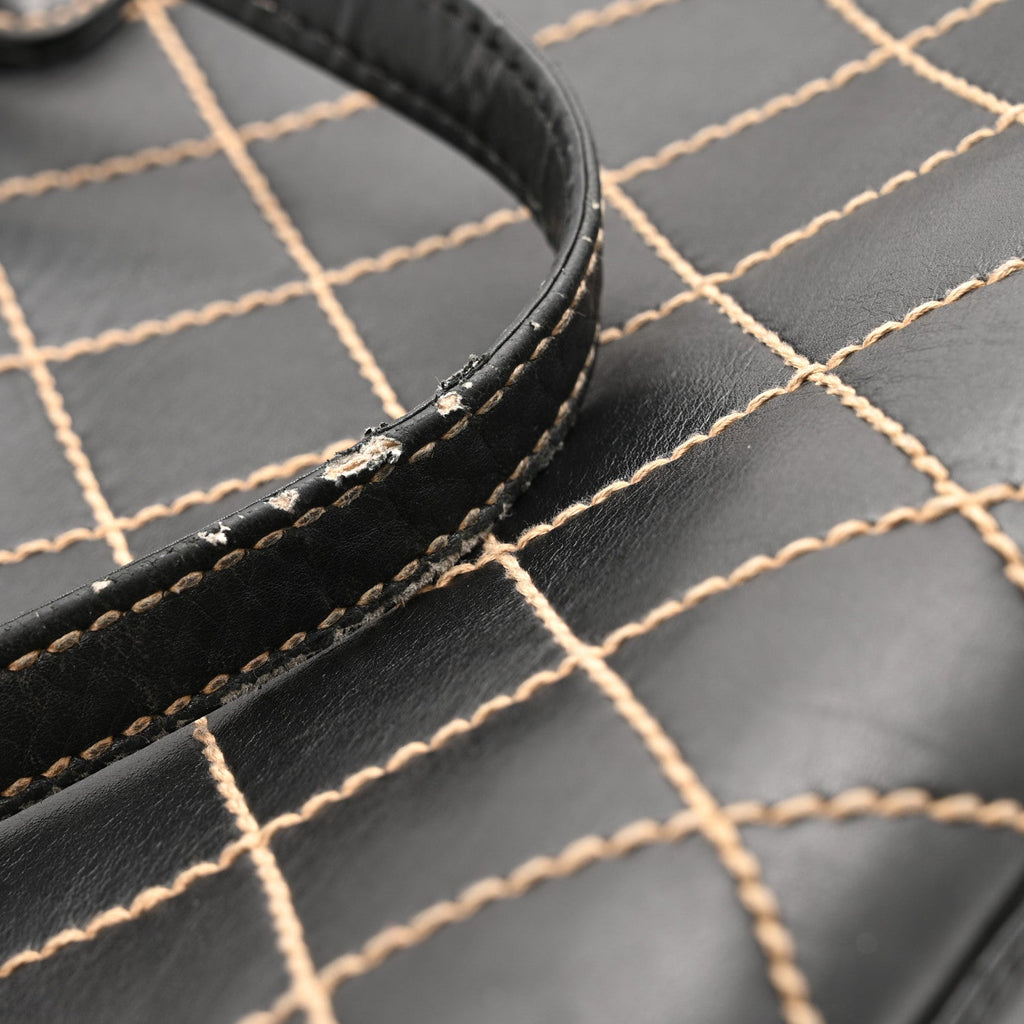 Chanel Calfskin Wild Stitch Large Tote Black