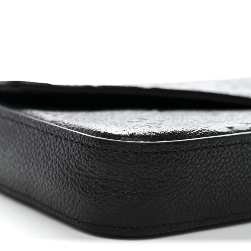 Louis Vuitton Empreinte Pochette Felicie Chain Wallet Black