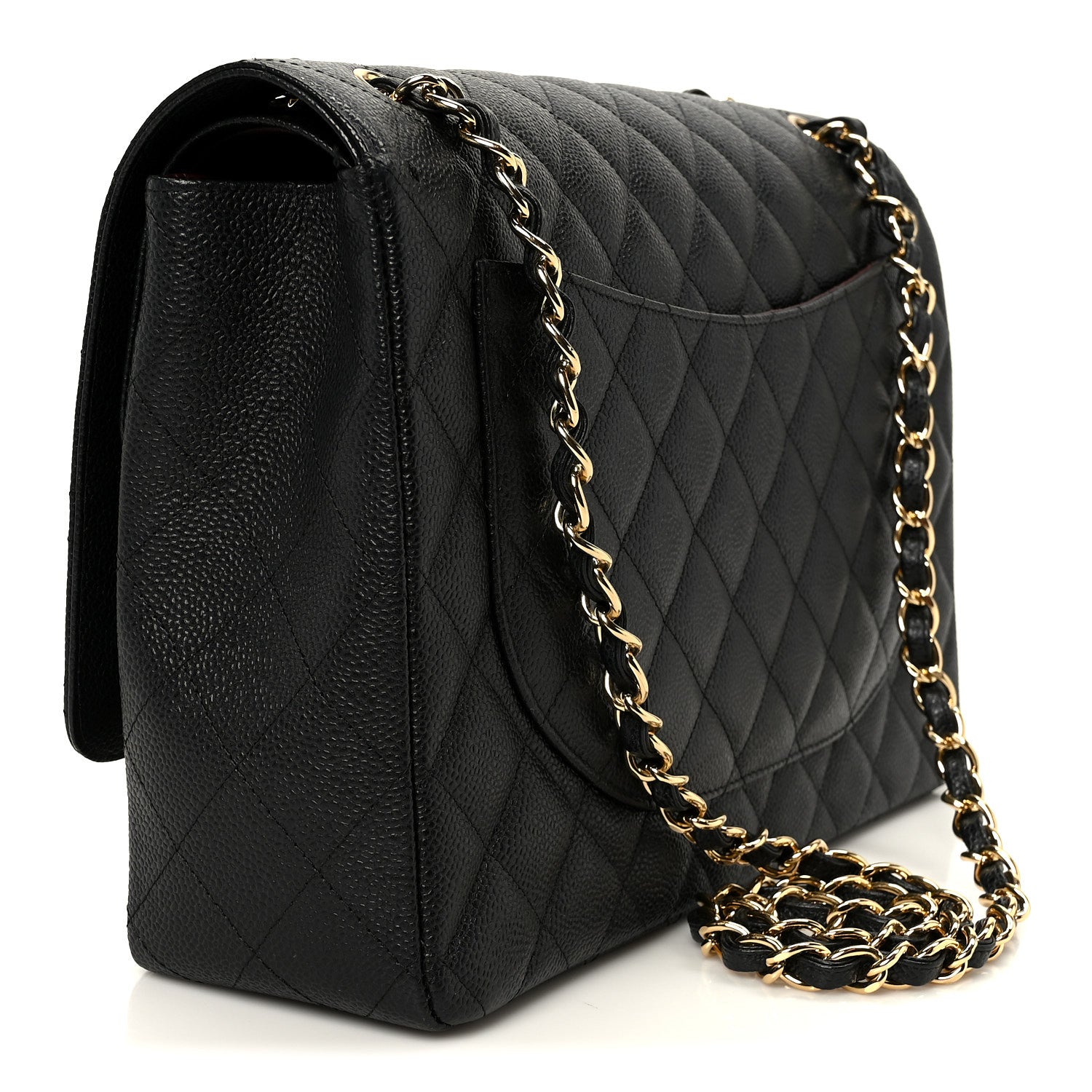 Chanel Caviar Quilted Maxi Double Flap Black