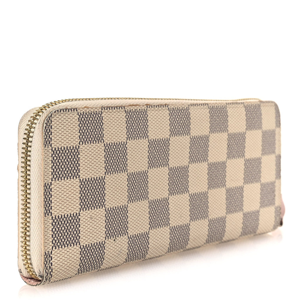 Louis Vuitton Damier Azur Clemence Wallet Rose Ballerine