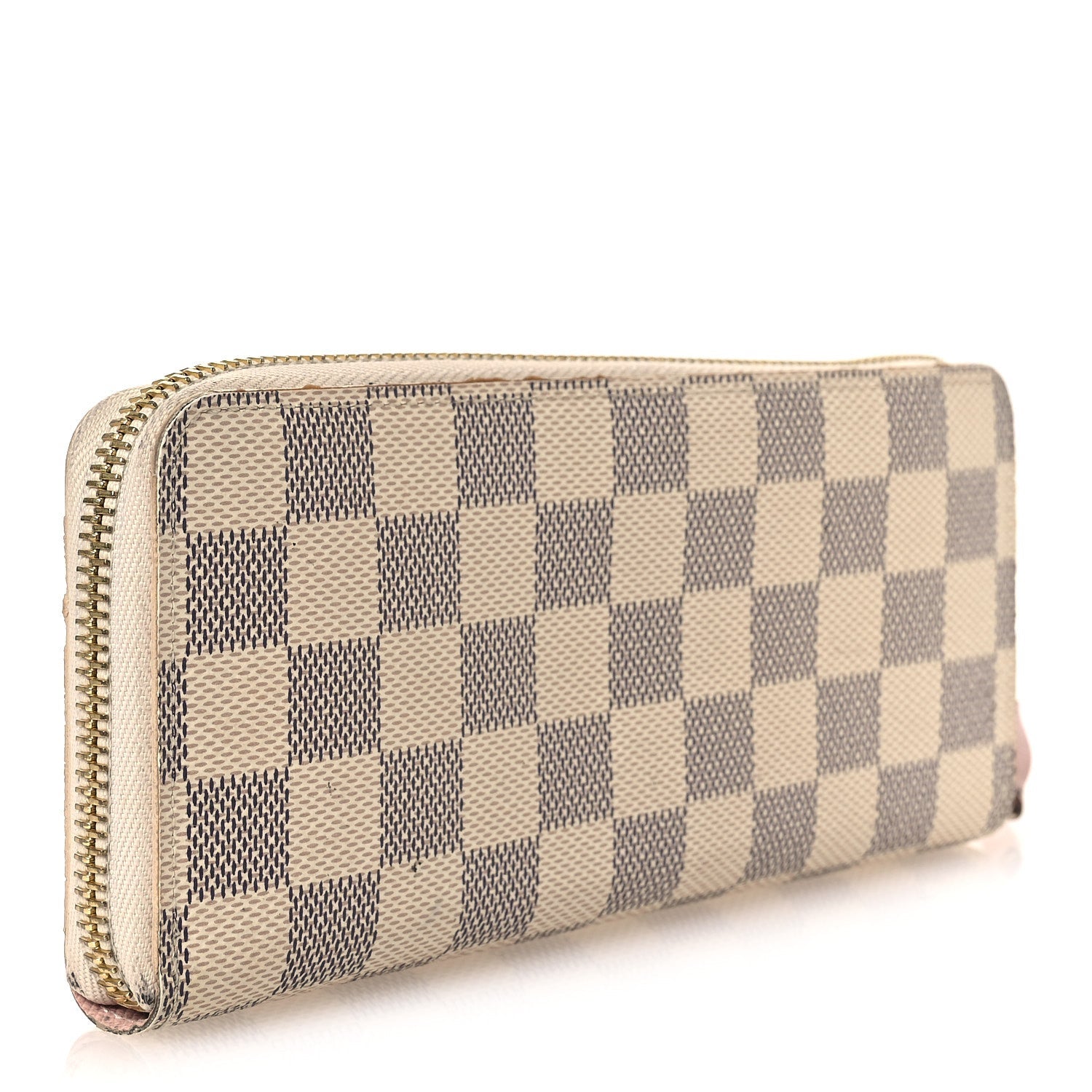 Louis Vuitton Damier Azur Clemence Wallet Rose Ballerine