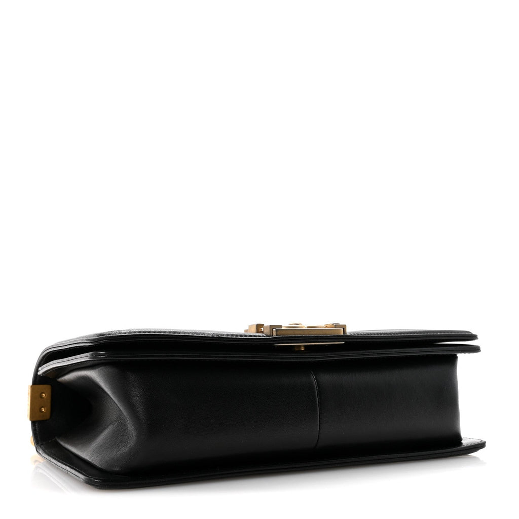 Chanel Lambskin Quilted Medium Boy Flap Black