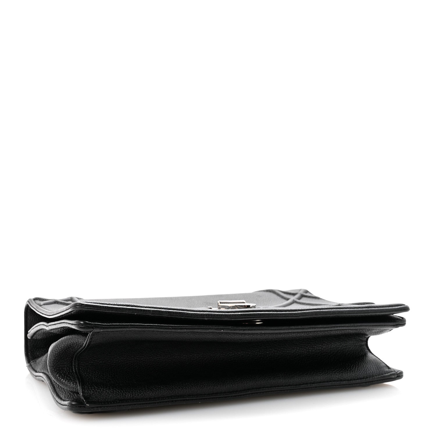 Christian Dior Grained Calfskin Medium Diorama Flap Bag Black