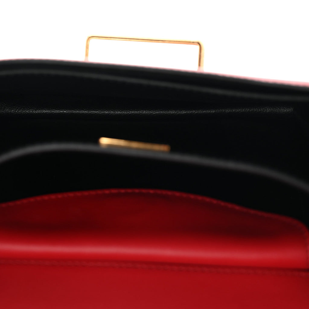 Prada City Calfskin Saffiano Cahier Bag Fuoco Black