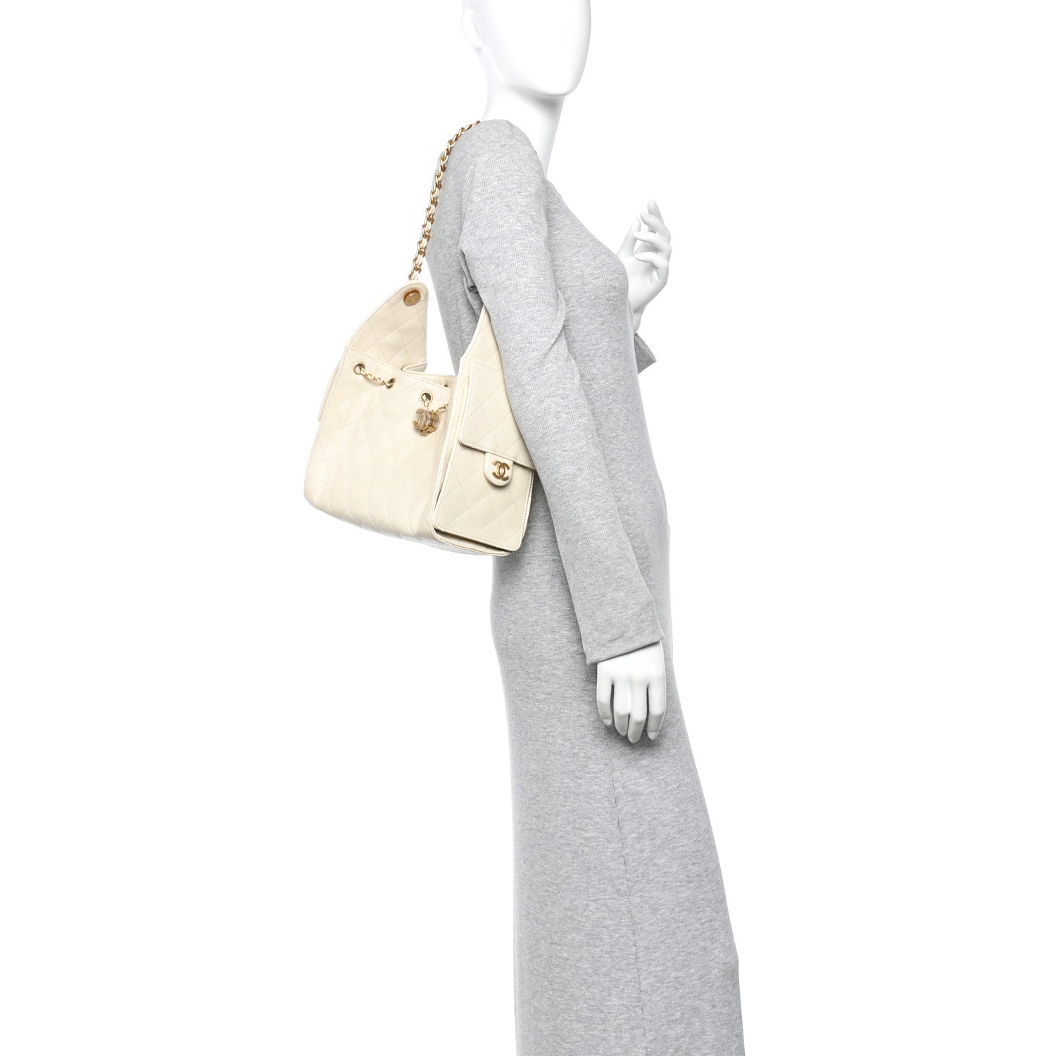 Chanel Caviar Quilted Small Chanel 25 Handbag Light Beige