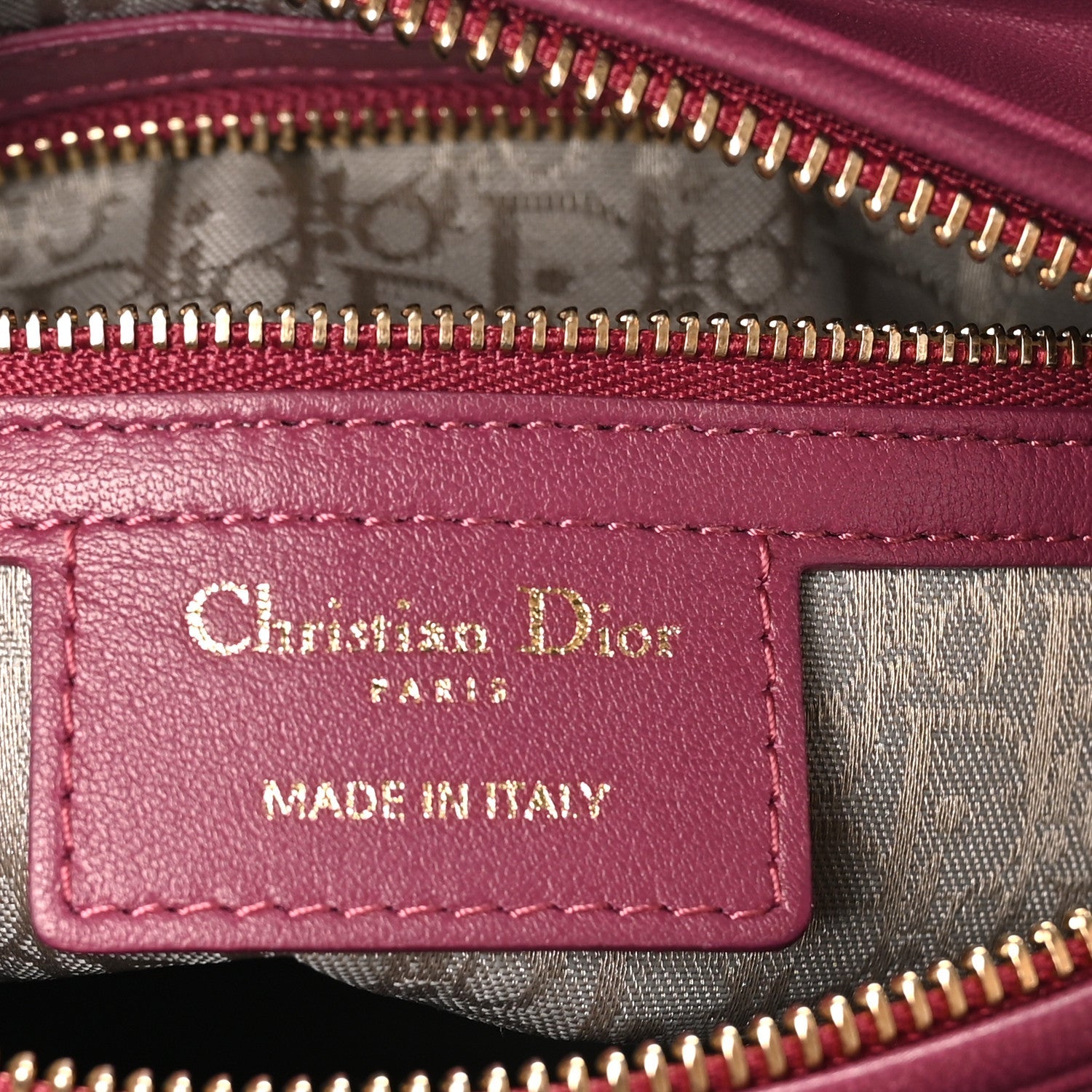 Christian Dior Lambskin Cannage Medium Lady Dior Purple
