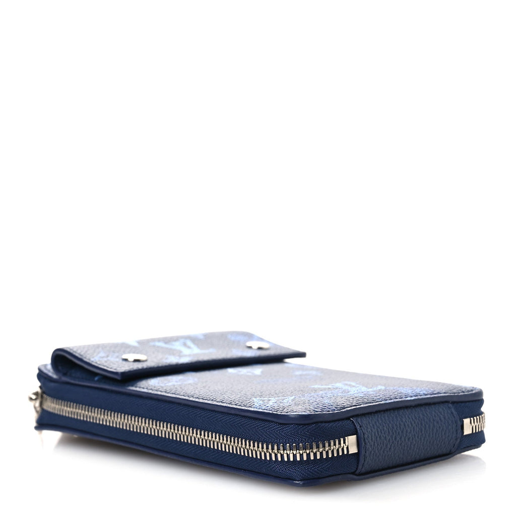 Louis Vuitton Monogram Ink Watercolor Phone Pouch Blue