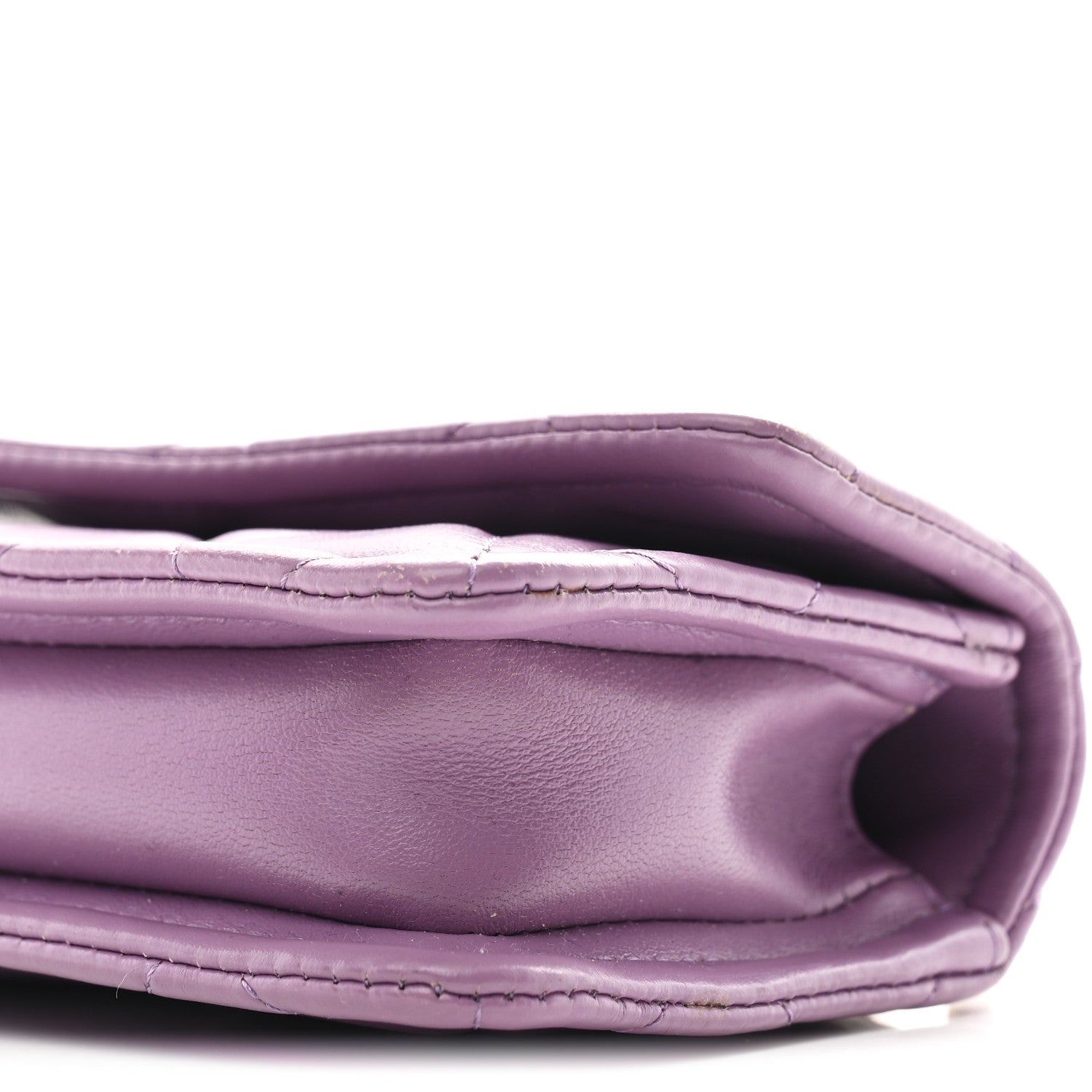 Chanel Shiny Lambskin Quilted Extra Mini Flap Purple
