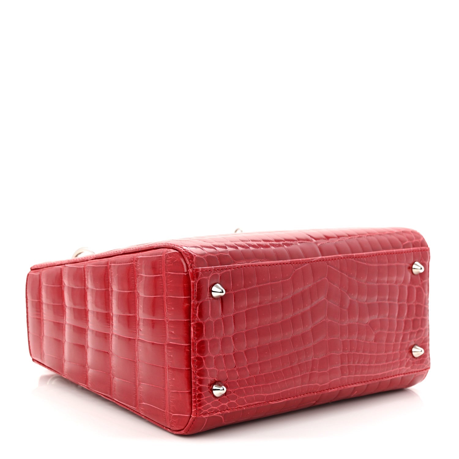 Christian Dior Alligator Medium Lady Dior Red