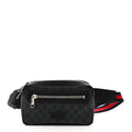 Gucci Soft GG Supreme Monogram Web Belt Bag Black Grey
