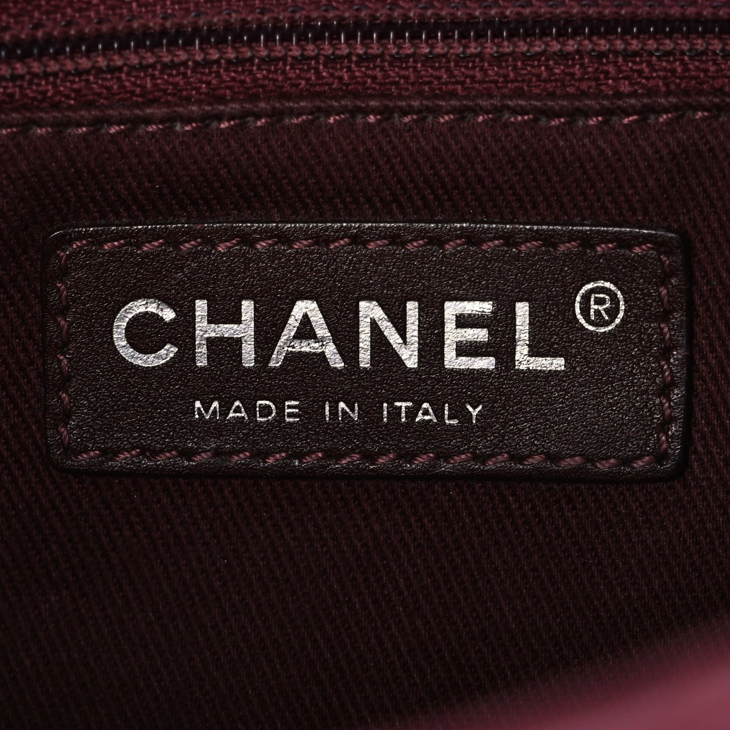 Chanel Lambskin Quilted Medium Tri-Color Flap Burgundy Dark Pink