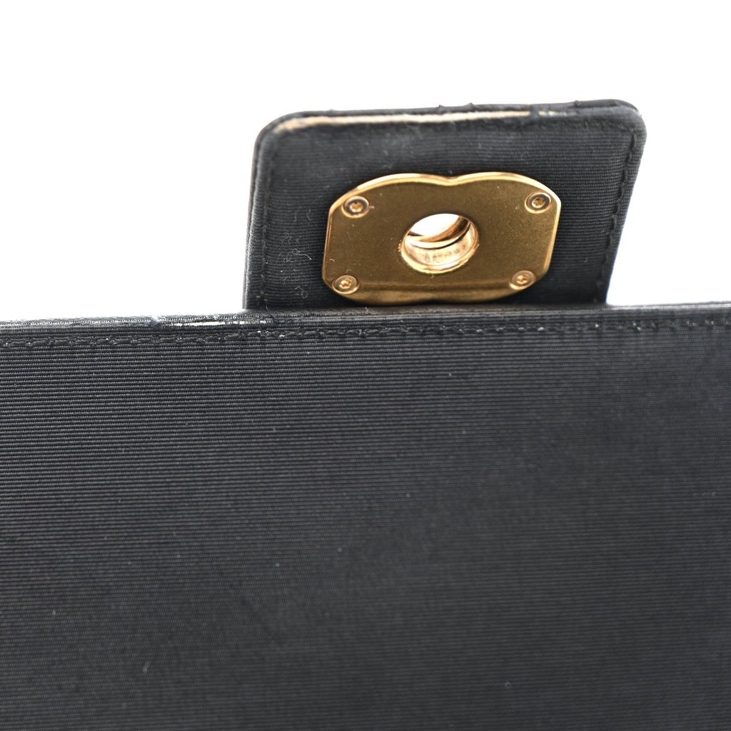 Chanel Lambskin Quilted Medium Elegant CC Flap Navy Black