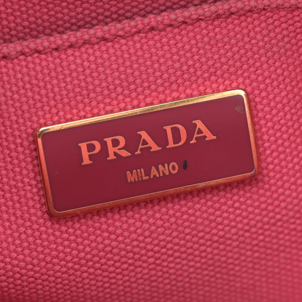 Prada Canapa Small Logo Tote Peonia