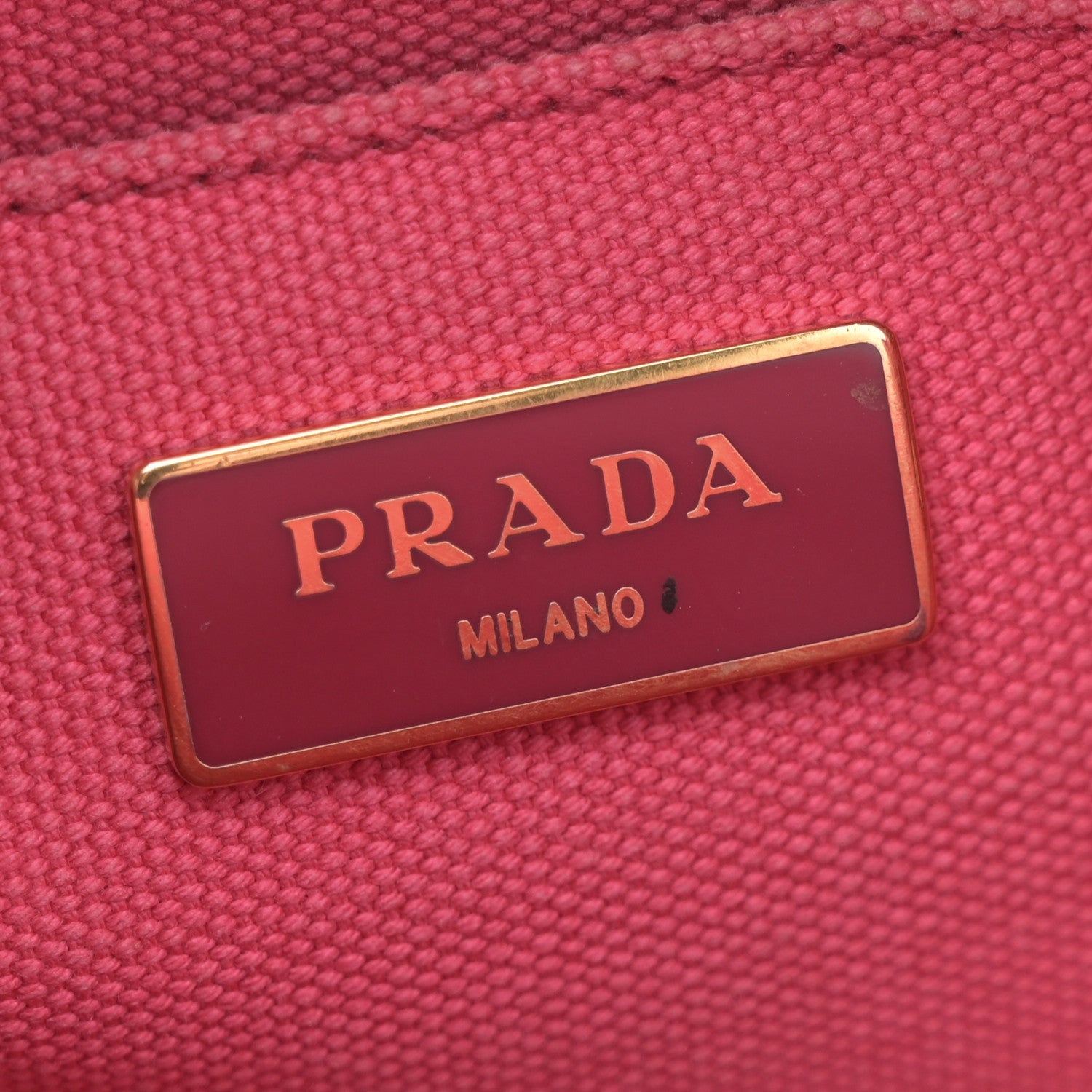 Prada Canapa Small Logo Tote Peonia