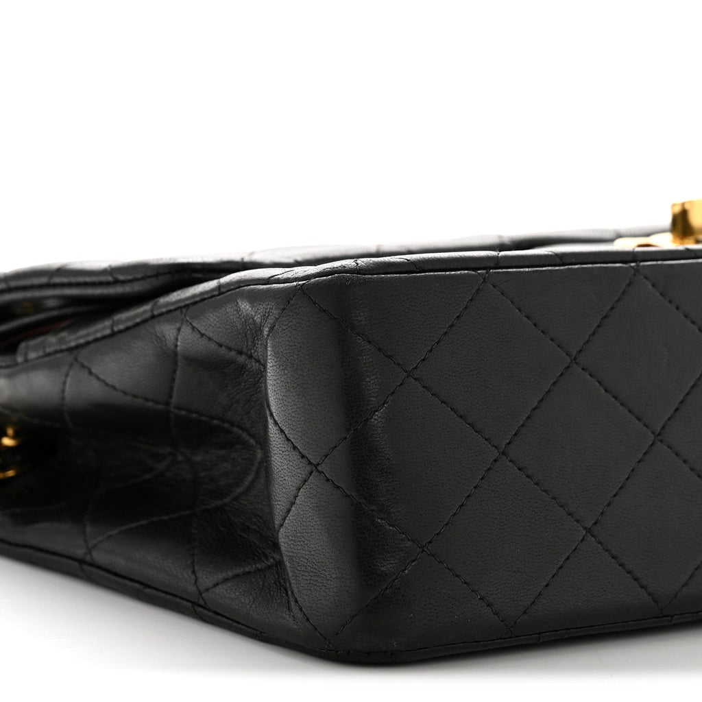 Chanel Lambskin Quilted Medium Double Flap Black
