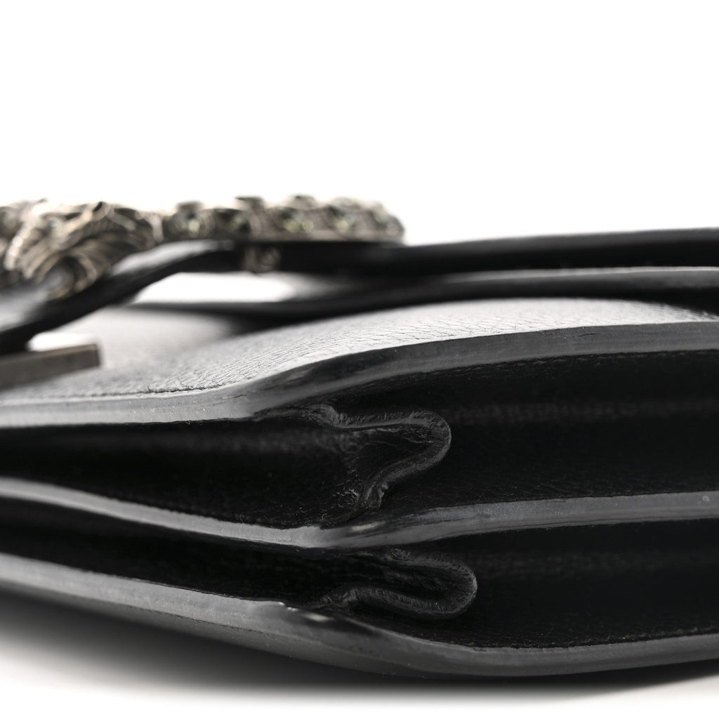 Gucci Pebbled Calfskin Small Dionysus Shoulder Bag Black