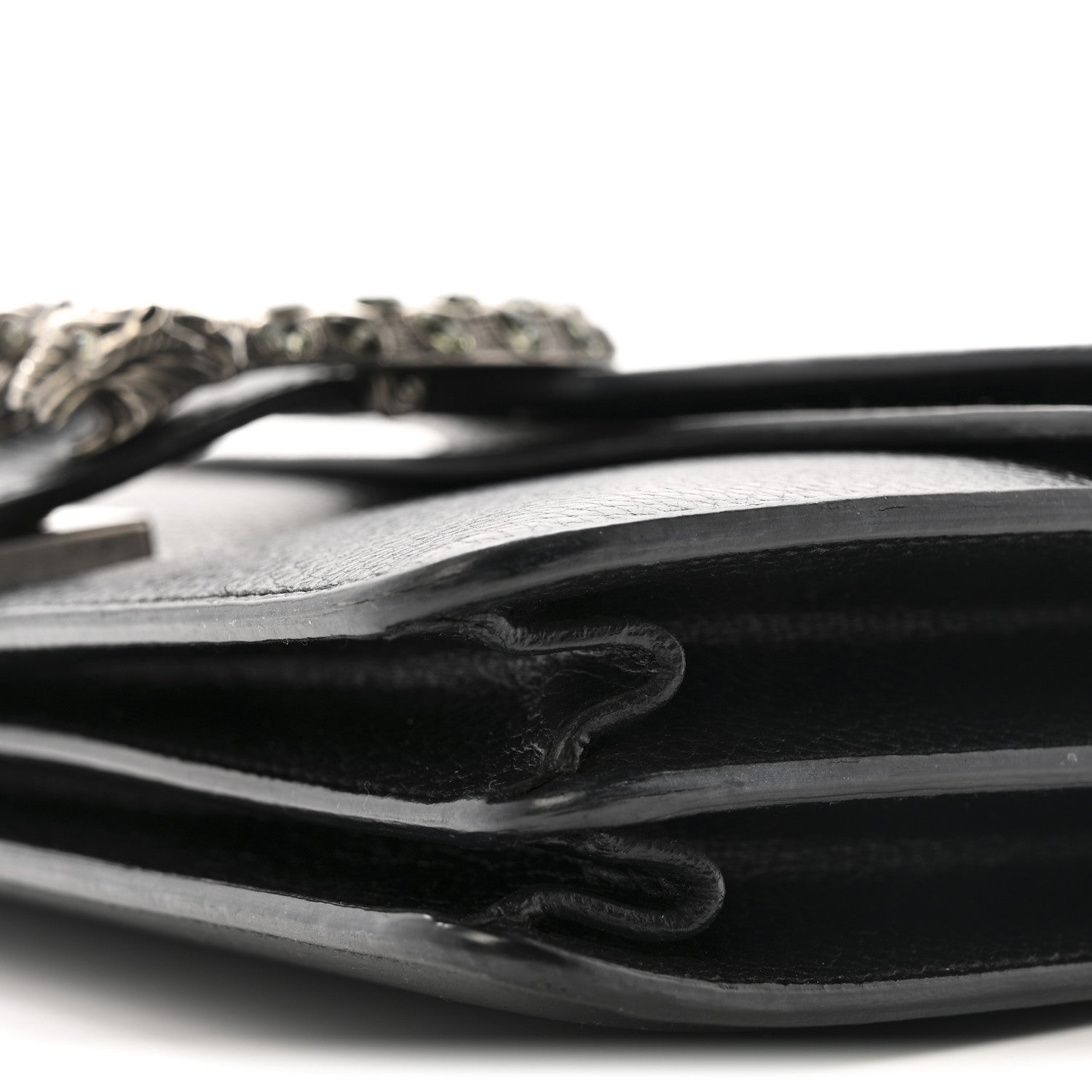 Gucci Pebbled Calfskin Small Dionysus Shoulder Bag Black