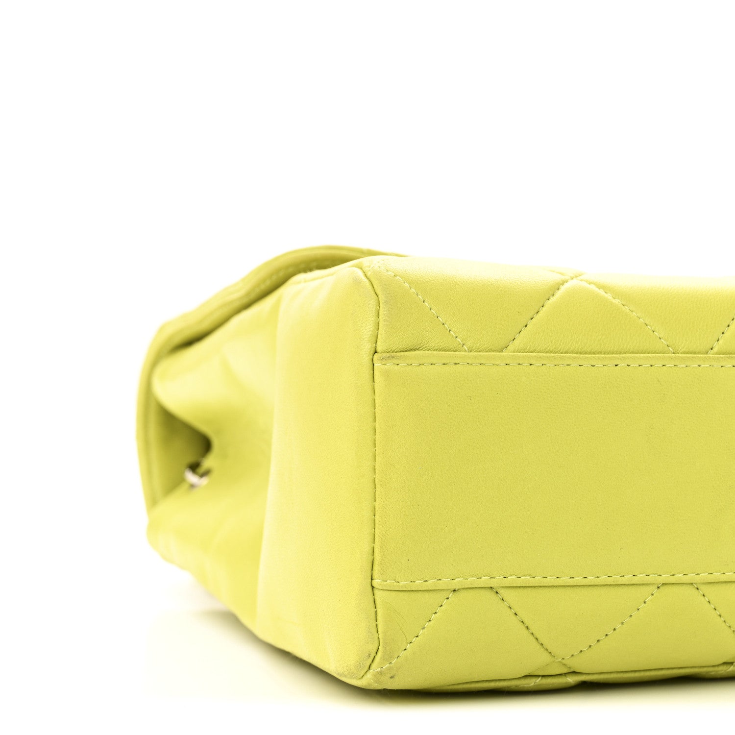 Chanel Lambskin Quilted CC Single Flap Green