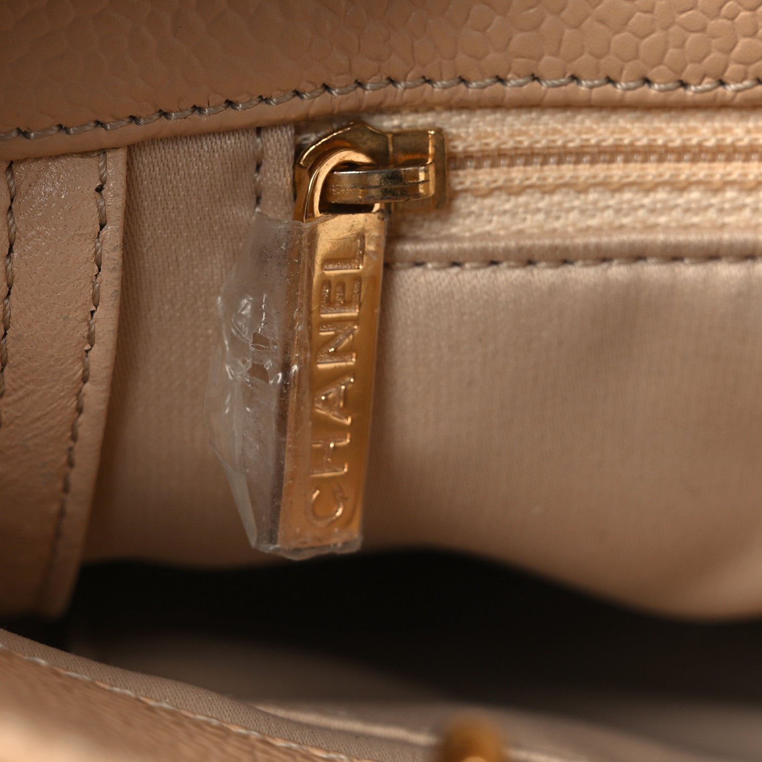 Chanel Caviar Quilted Petit Shopping Tote PST Beige Clair