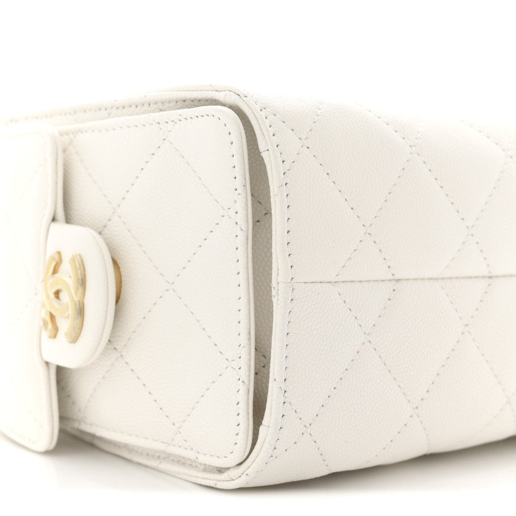 Chanel Caviar Quilted Mini Chanel 25 Handbag White