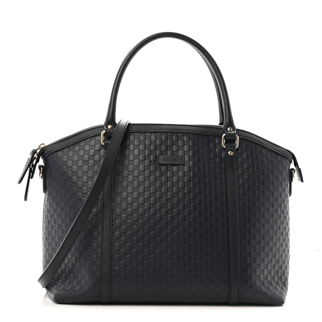Gucci Soft Microguccissima Dome Satchel Navy