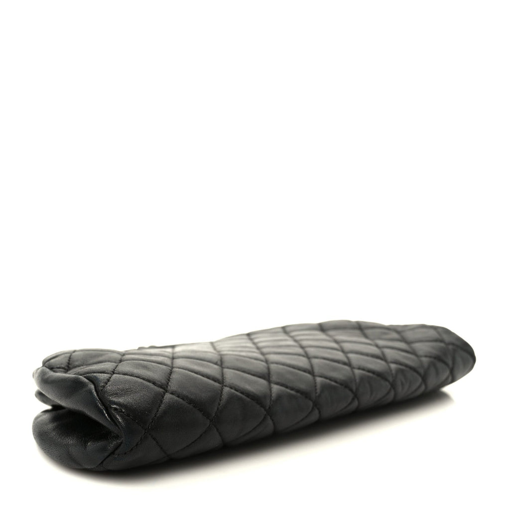 Chanel Lambskin Quilted Timeless Clutch Black