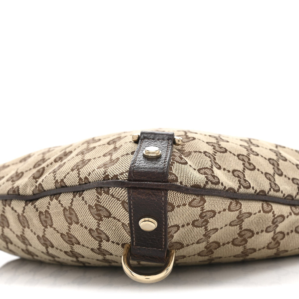 Gucci Monogram Abbey Messenger Bag Dark Brown