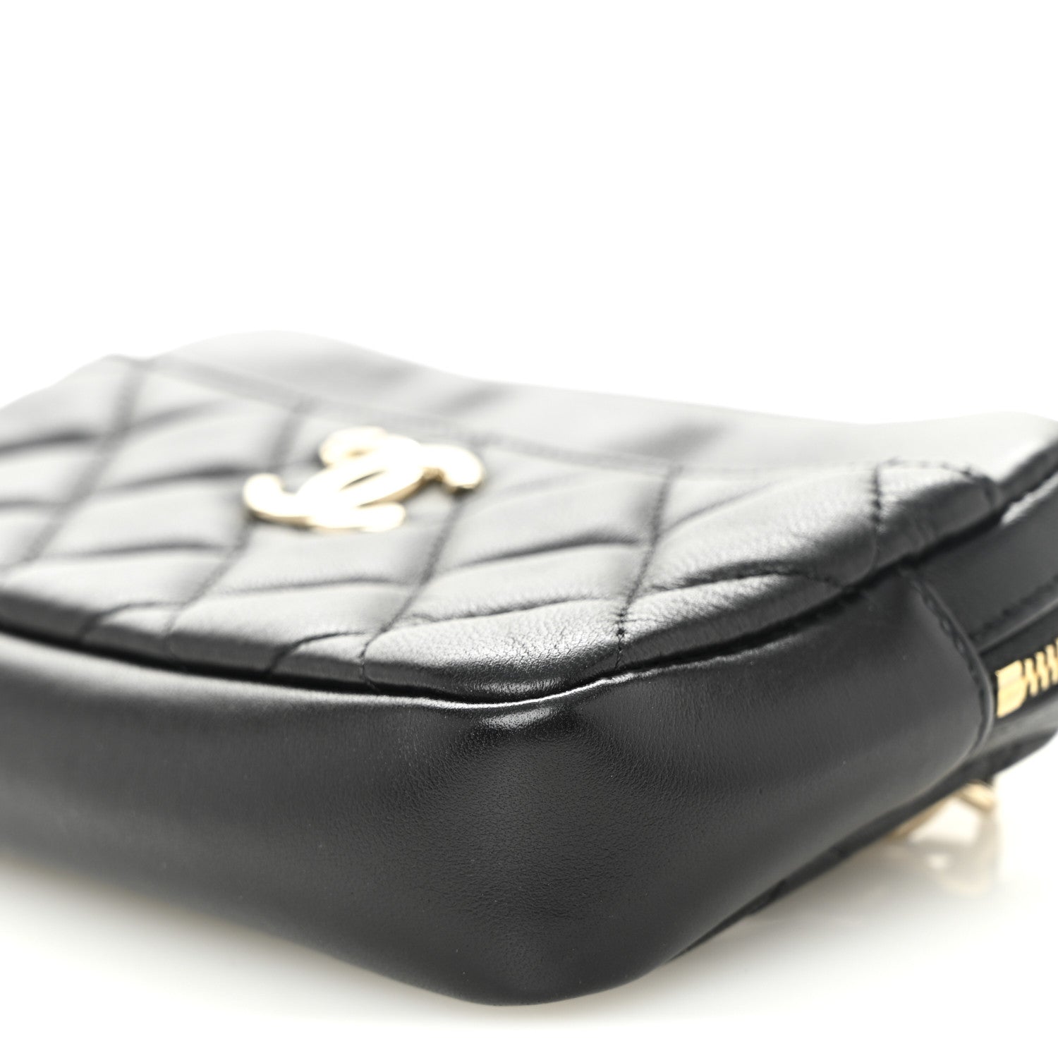 Chanel Lambskin Quilted Waist Bag Black