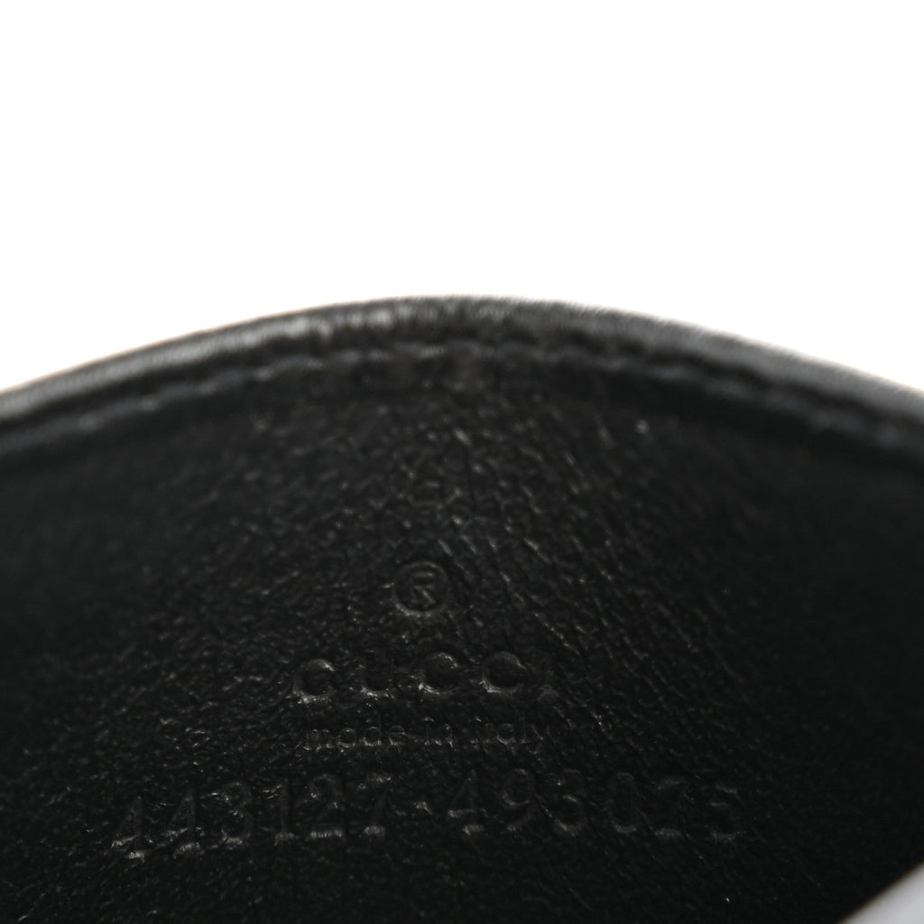 Gucci Calfskin Matelasse GG Marmont Card Holder Black