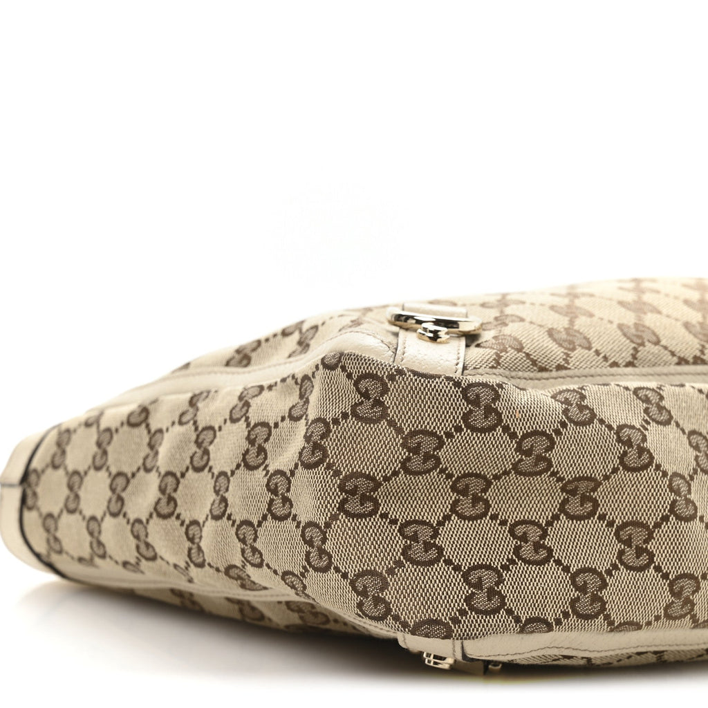 Gucci Monogram Medium Abbey Tote White