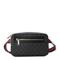 Gucci Soft GG Supreme Monogram Web Belt Bag Black Grey