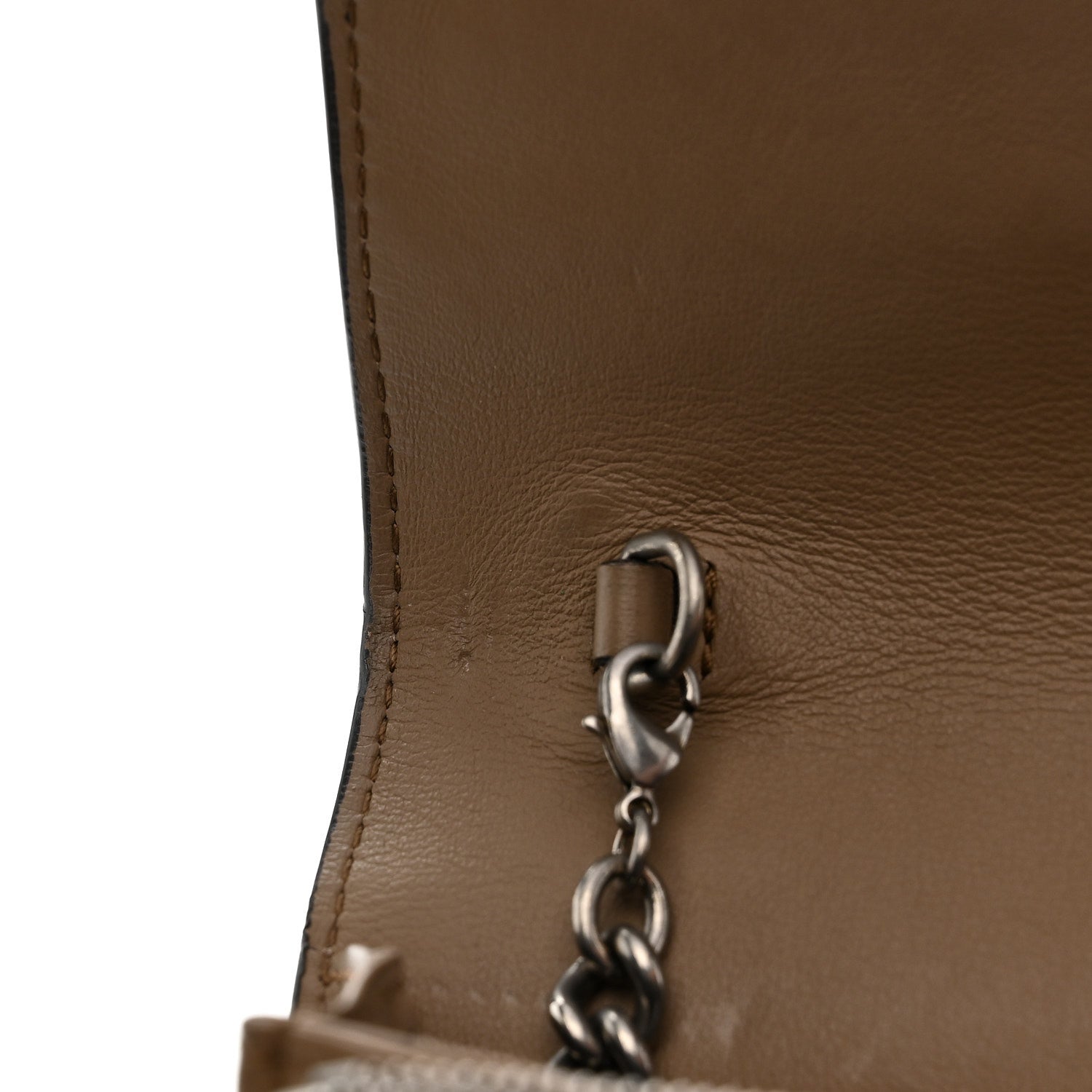 Gucci GG Supreme Monogram Mini Dionysus Chain Wallet Beige Taupe