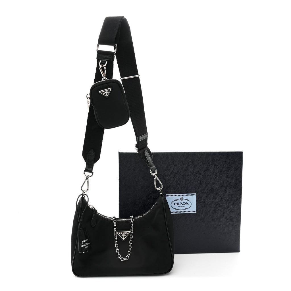 Prada Nylon Re-Edition 2005 Shoulder Bag Black