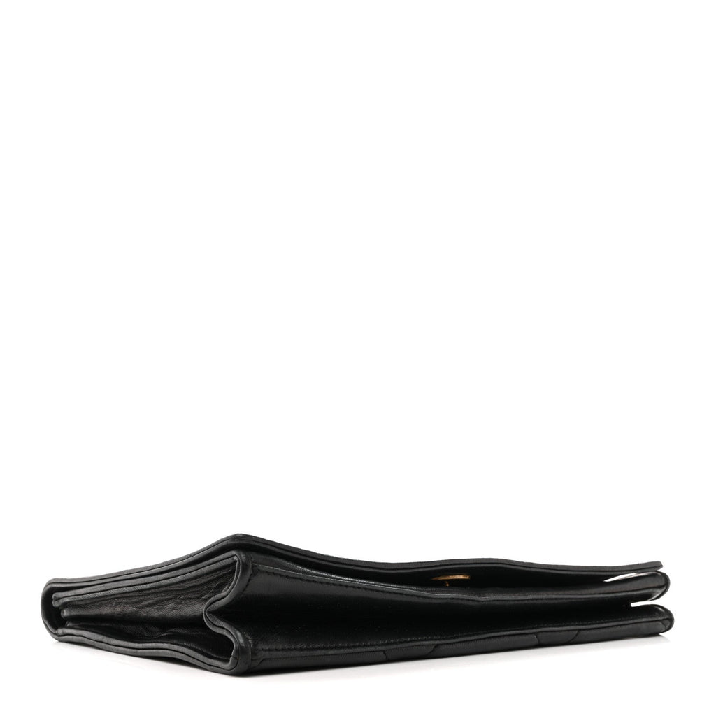 Chanel Lambskin Quilted Diamond CC Flap Black