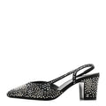 Chanel Strass Cap Toe CC Slingback Pumps 39.5 Black