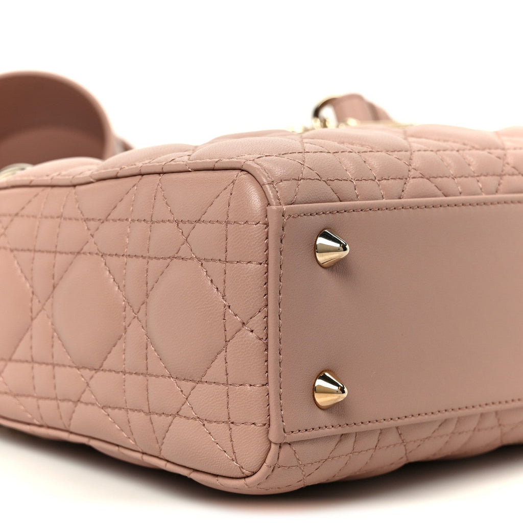Christian Dior Lambskin Cannage Small My ABCDior Lady Dior Fard