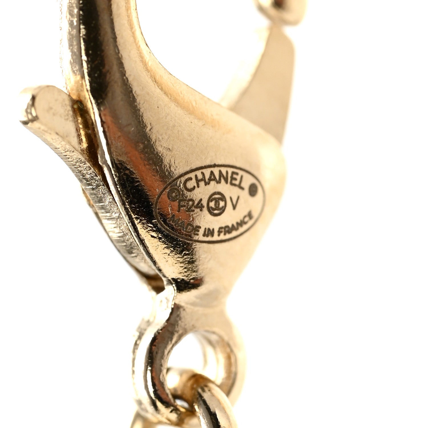 Pearl CC 100th Anniversary Necklace Light Gold