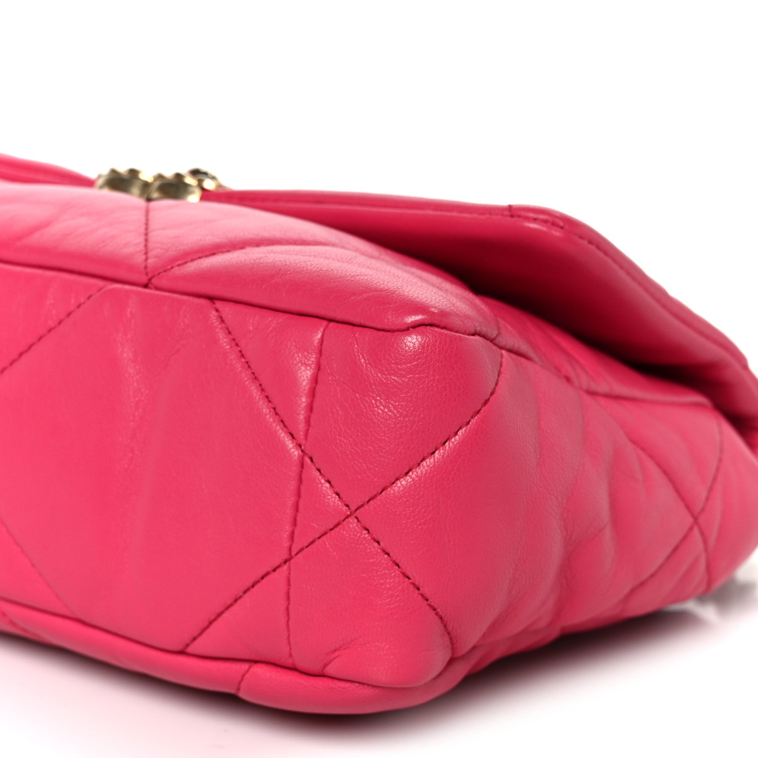 Chanel Lambskin Quilted Medium Chanel 19 Flap Dark Pink