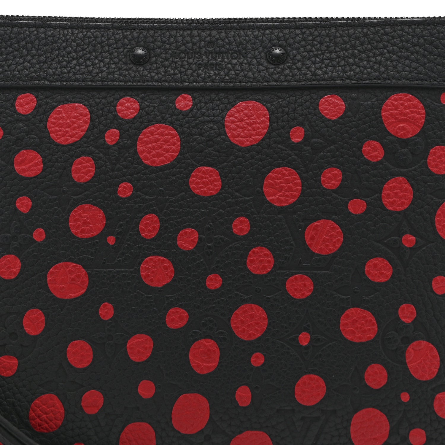 Louis Vuitton LV X YK Taurillon Monogram Pochette To-Go Black Red