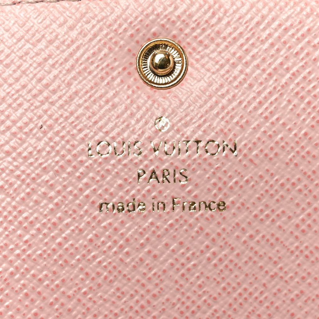 Louis Vuitton Damier Azur Emilie Wallet Rose Ballerine