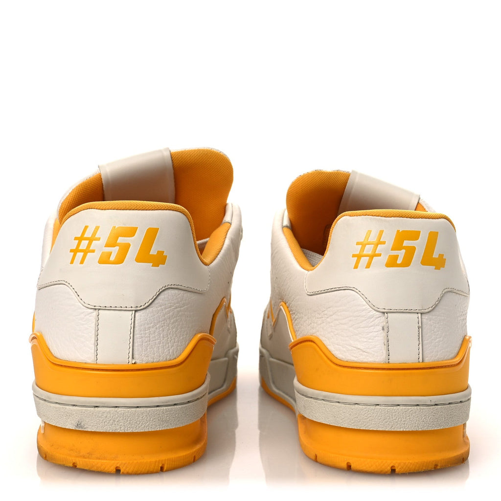 Louis Vuitton Calfskin LV Trainer Sneakers 11 Yellow