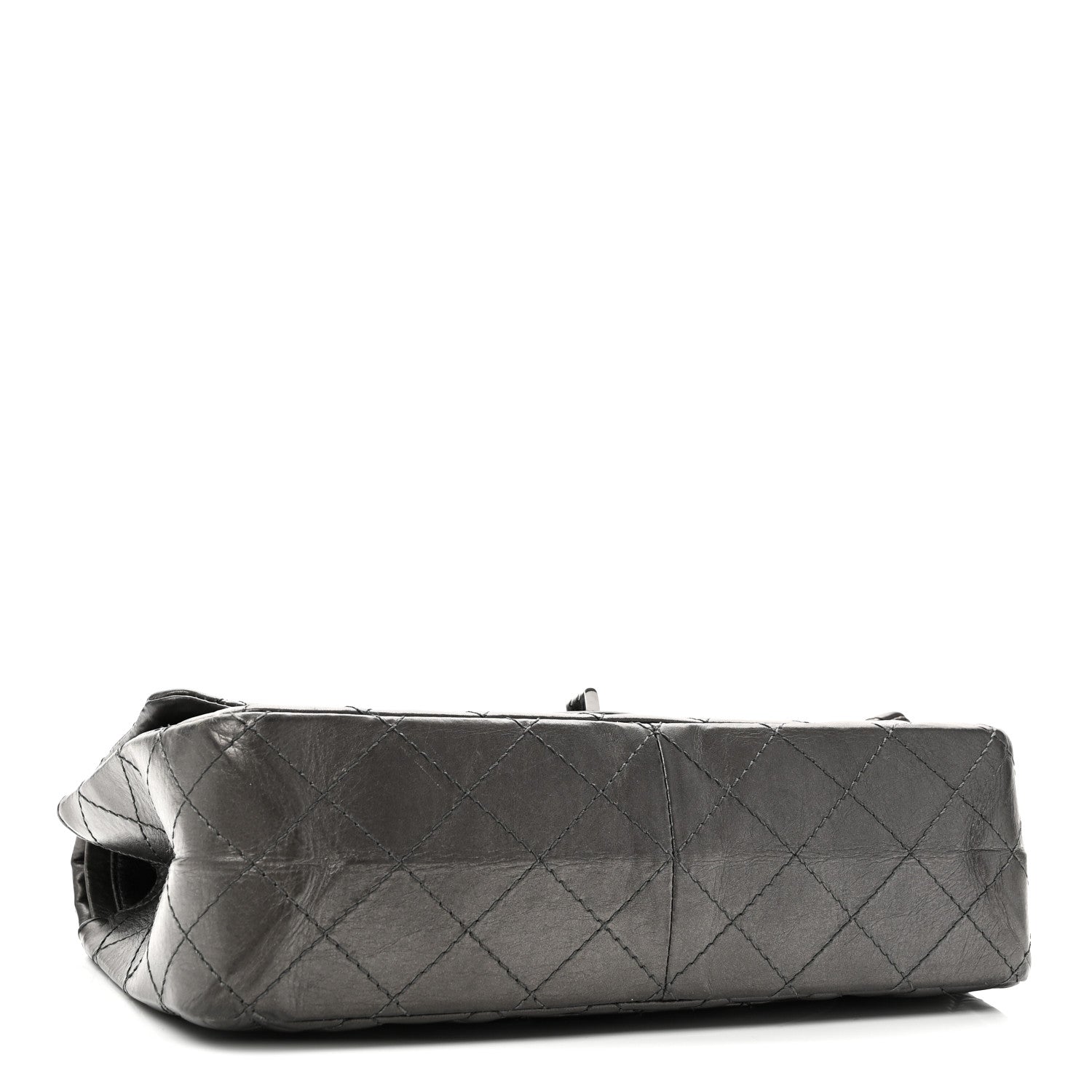 Chanel Metallic Aged Calfskin Quilted 2.55 Reissue 226 Flap Dark Grey