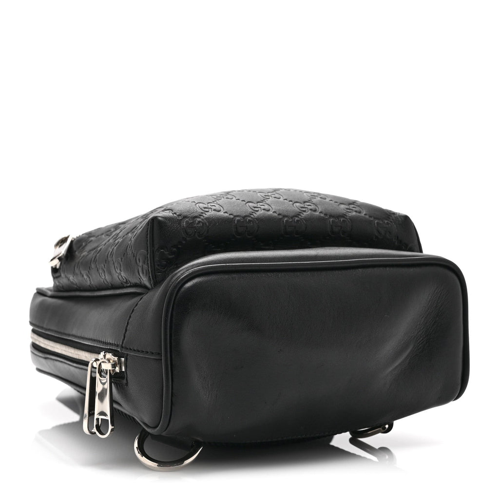 Gucci Guccissima Sling Backpack Black