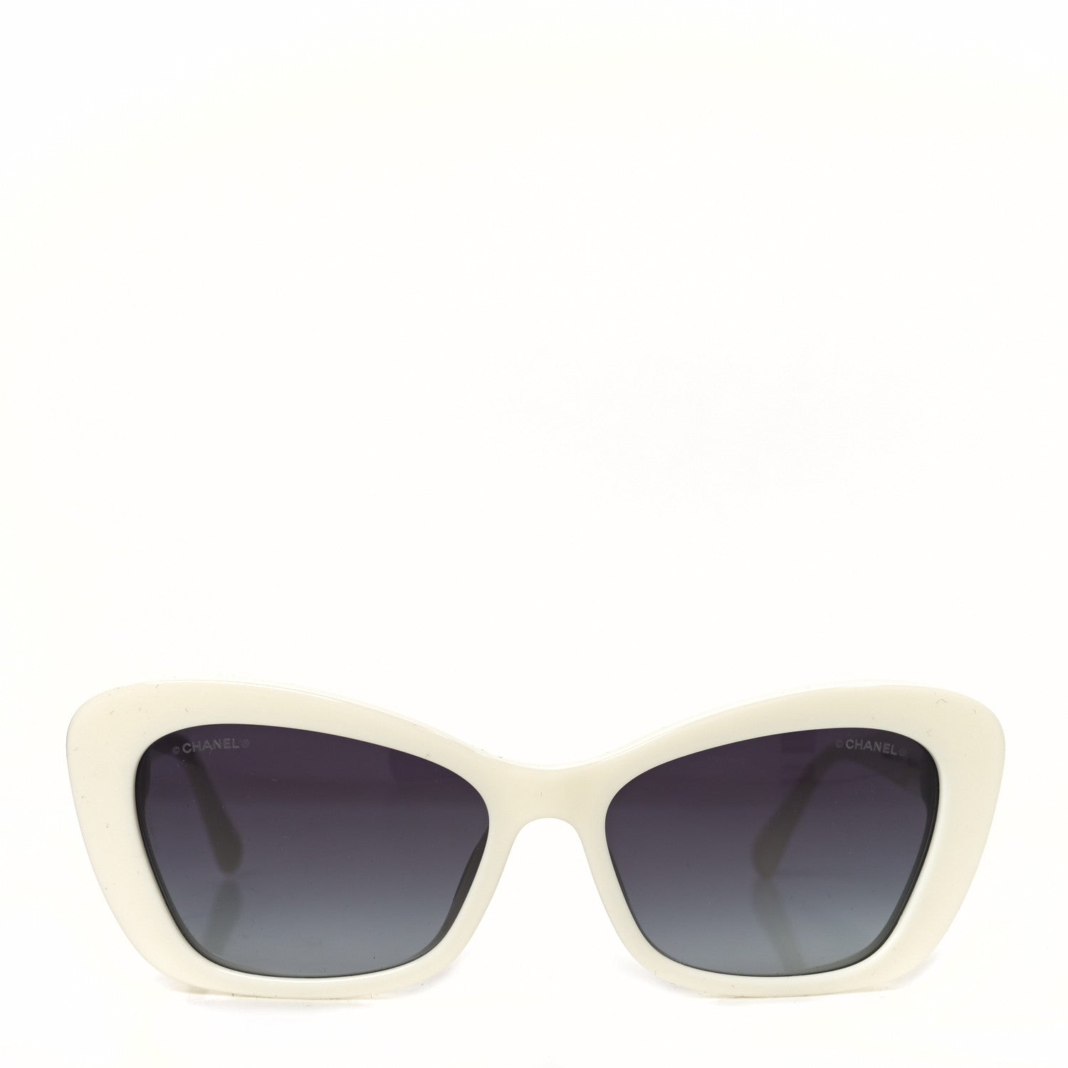 Acetate Pearl Cat Eye CC Sunglasses 5481-H-A White