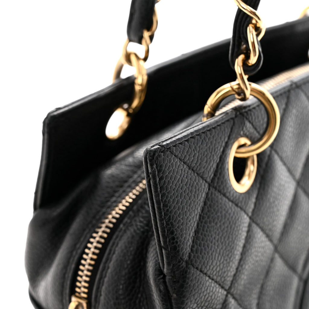 Chanel Caviar Quilted Petit Timeless Tote PTT Black