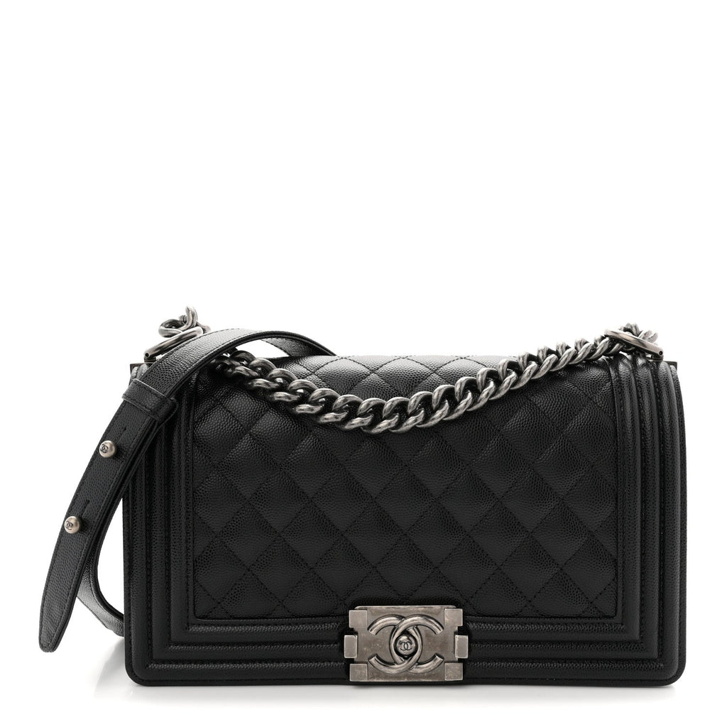 Chanel Caviar Quilted Medium Boy Flap Black