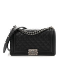 Chanel Caviar Quilted Medium Boy Flap Black