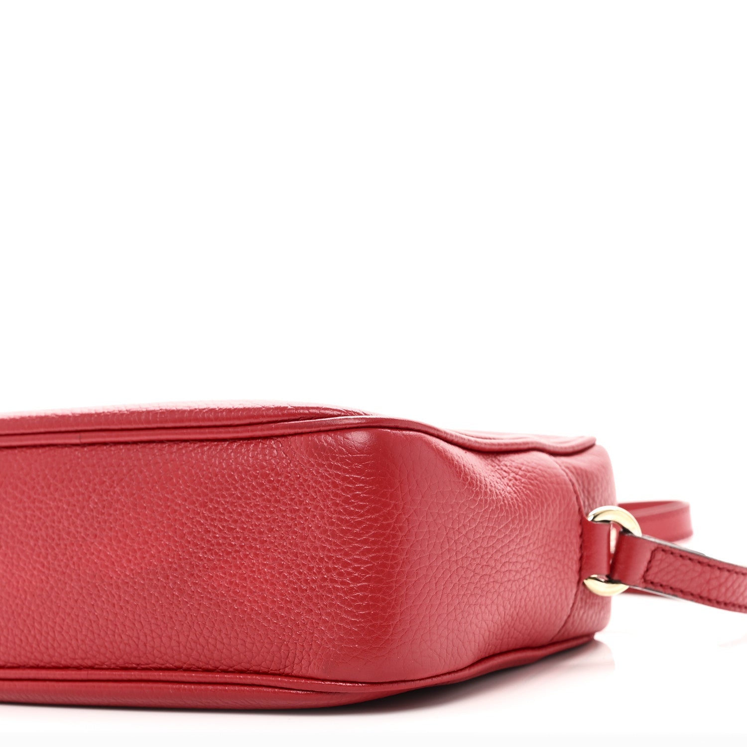 Gucci Pebbled Calfskin Small Soho Disco Bag Tabasco Red