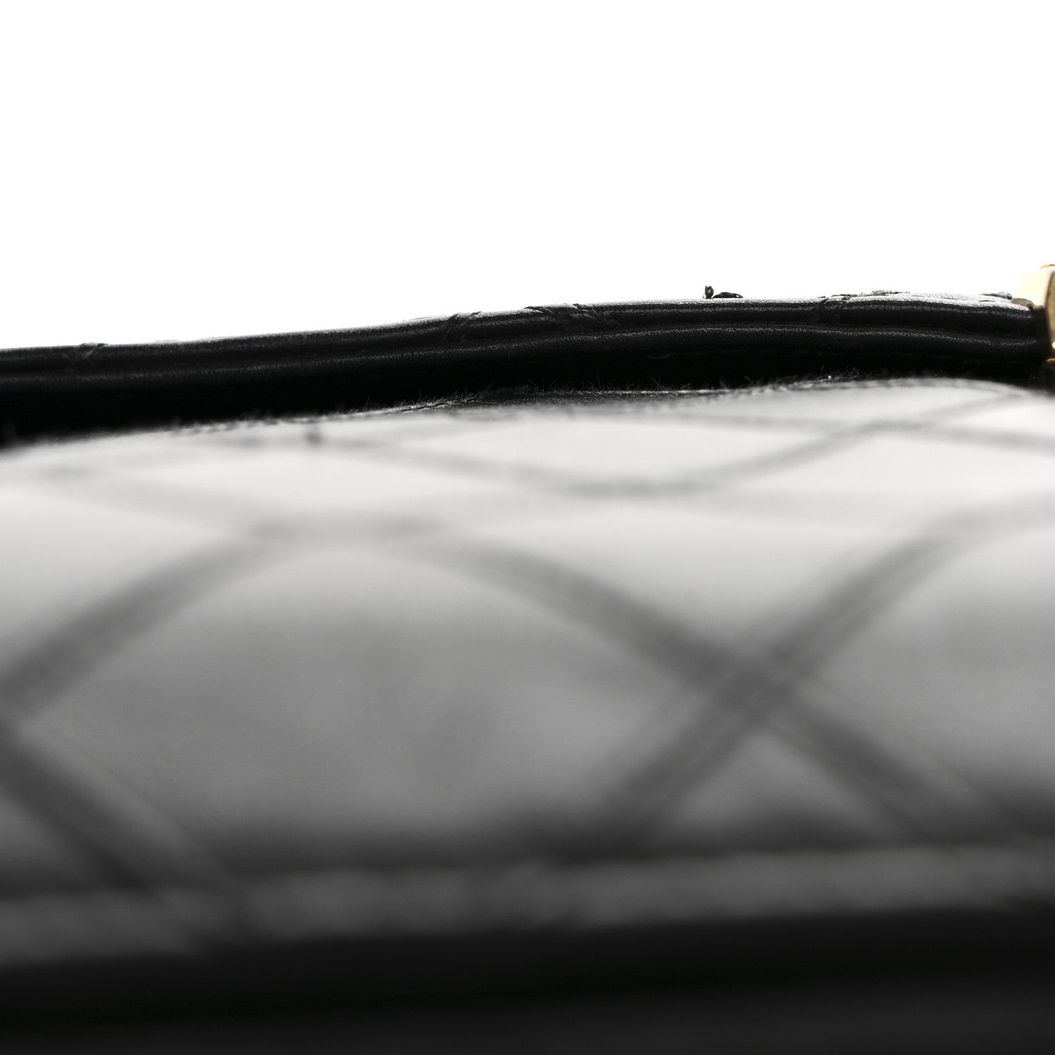 Chanel Lambskin Stitched Briefcase Bag Black